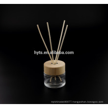 130ml round shape reed diffuser glass bottle with wood cap